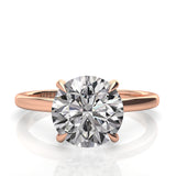Solitaire Round Hidden Halo Engagement Ring