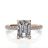 Emerald Solitaire Classic Engagement Ring