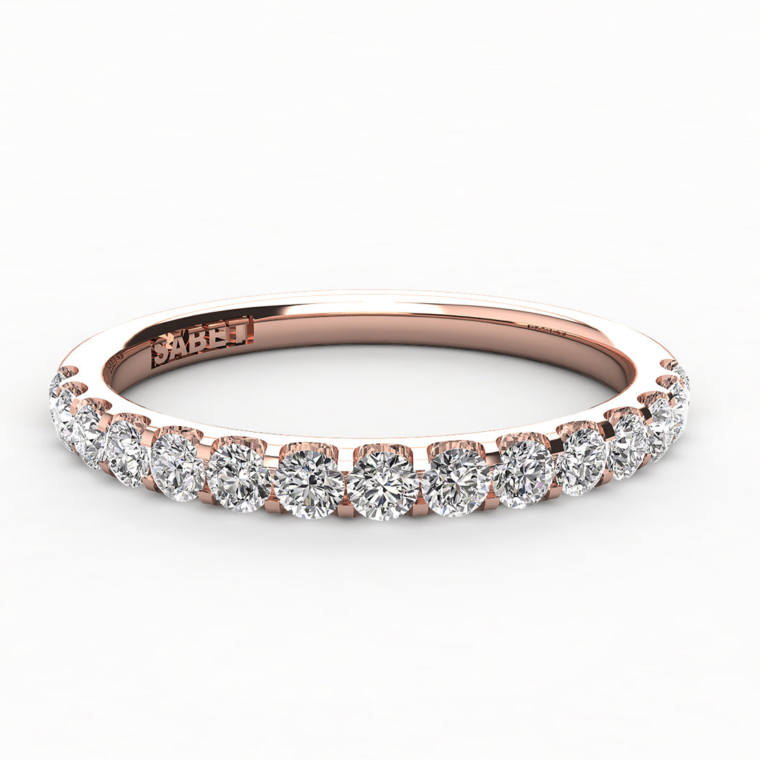 Shared Prong Diamond Wedding Band 15 Stones .25ct