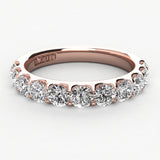 Shared Prong Diamond Wedding Band 11 Stones .75ct