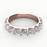 Shared Prong Diamond Wedding Band 9 Stones 1.25ct