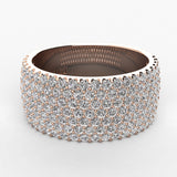 Pave Seven Row Diamond Wedding Band 1.40ct