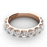 Shared Prong Diamond Wedding Band 9 Stones 1.50ct