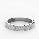 Pave Two Row Diamond Wedding Band 0.52ct