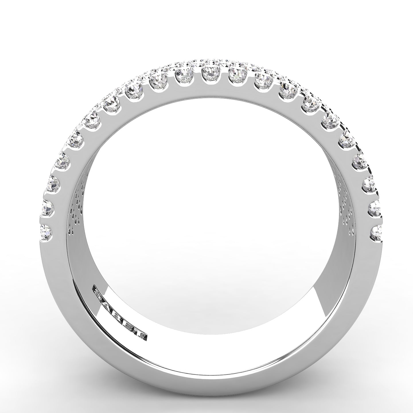 Pave Five Row Diamond Wedding Band 1.00ct