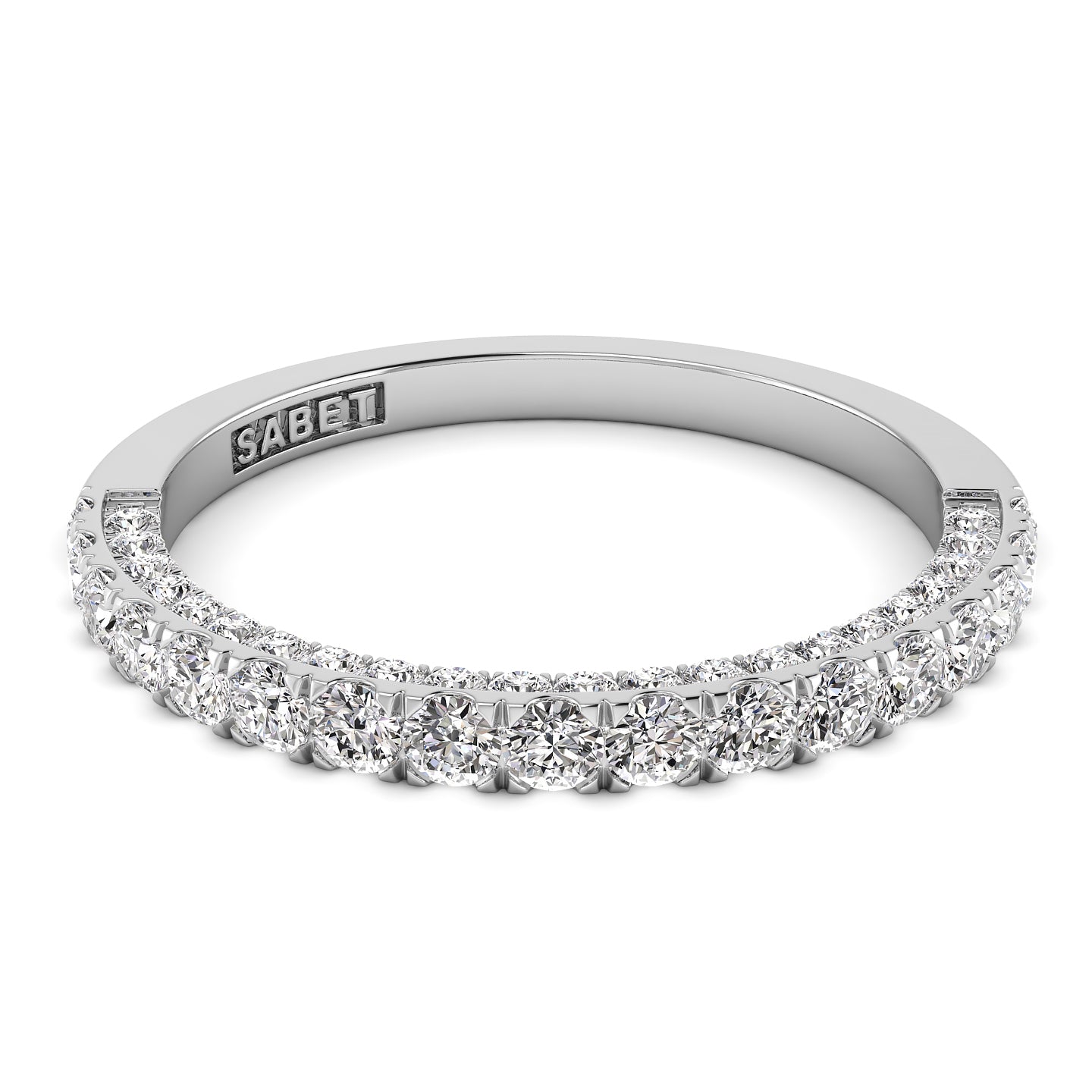 French Pavé Wedding Band 0.56ct