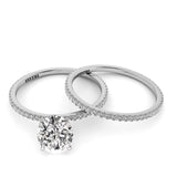 Solitaire Oval Diamond Engagement Ring Set