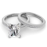 Radiant Diamond Engagement Ring Set