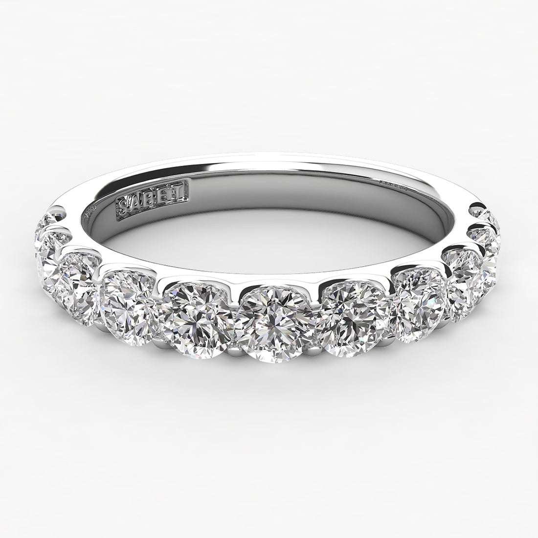 Shared Prong Diamond Wedding Band 11 Stones .75ct