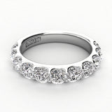 Shared Prong Diamond Wedding Band 9 Stones 1.25ct