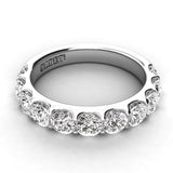 Shared Prong Diamond Wedding Band 9 Stones 1.50ct