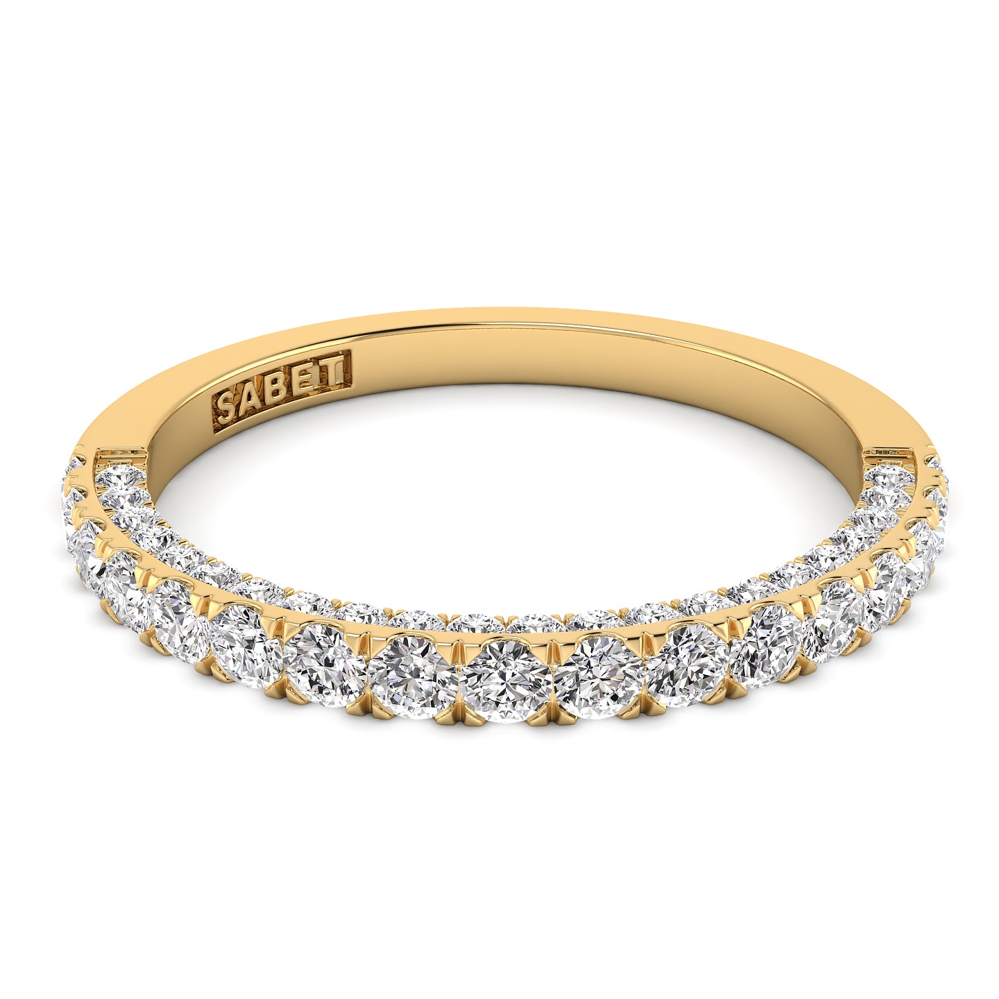 French Pavé Wedding Band 0.56ct