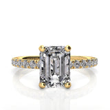 Emerald Solitaire Classic Engagement Ring