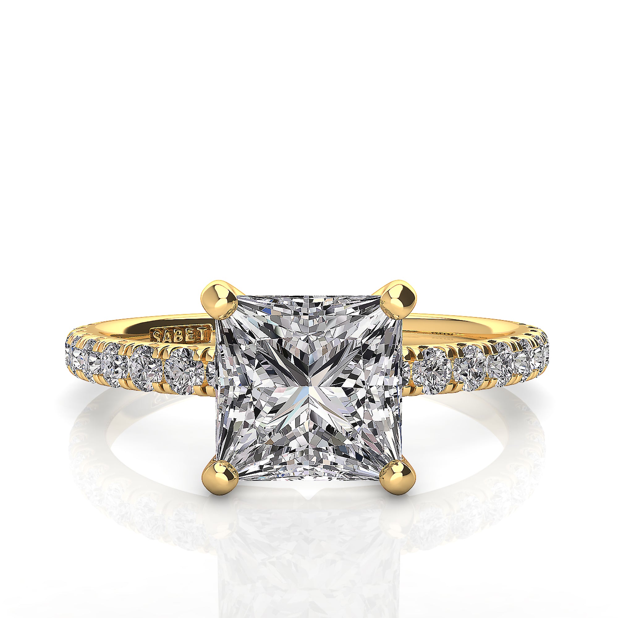 Princess Solitaire Classic Engagement Ring