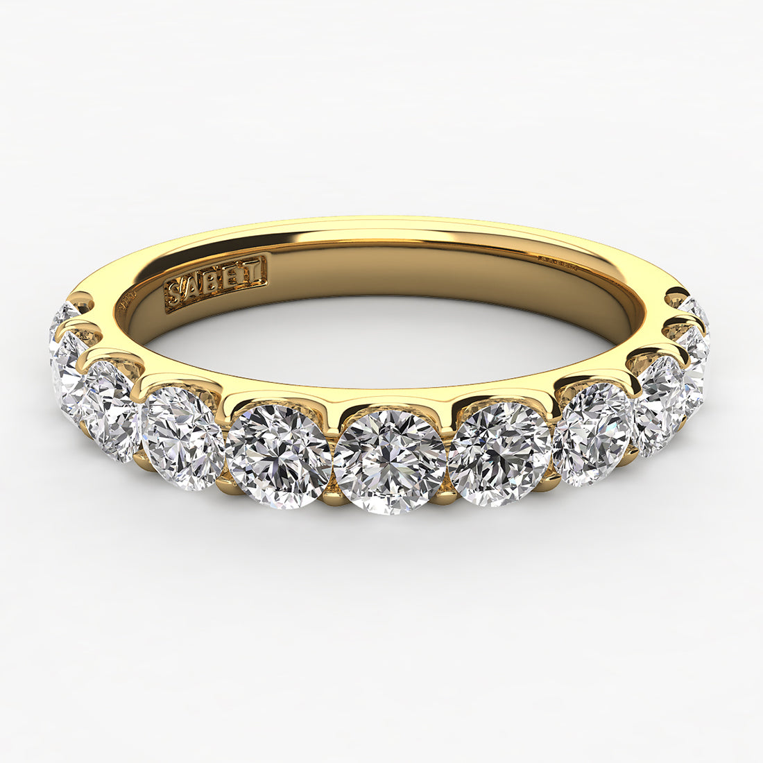 Shared Prong Diamond Wedding Band 11 Stones .75ct