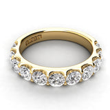 Shared Prong Diamond Wedding Band 9 Stones 1.50ct