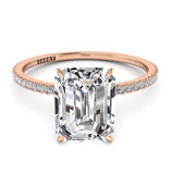 Solitaire Emerald Diamond Engagement Ring