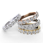 Shared Prong Diamond Wedding Band 9 Stones 1.50ct
