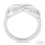 Silver Infinity Shape Diamond Ring