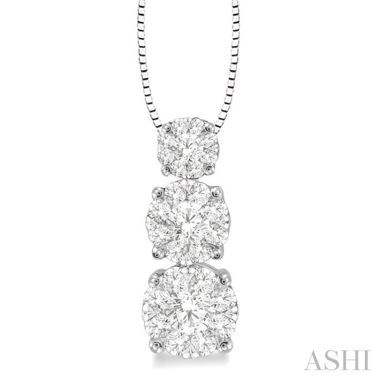 Past Present & Future Lovebright Diamond Pendant