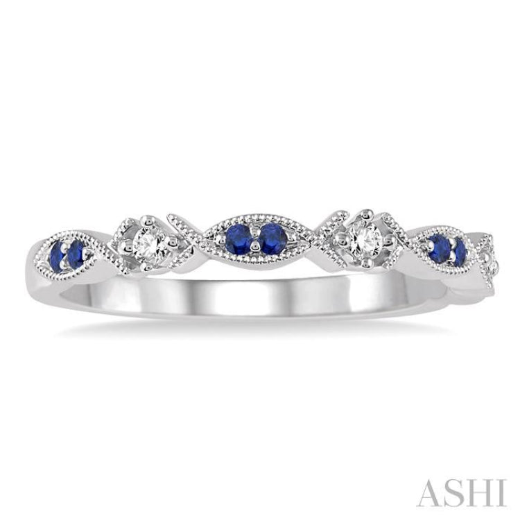 Gemstone & Diamond Wedding Band
