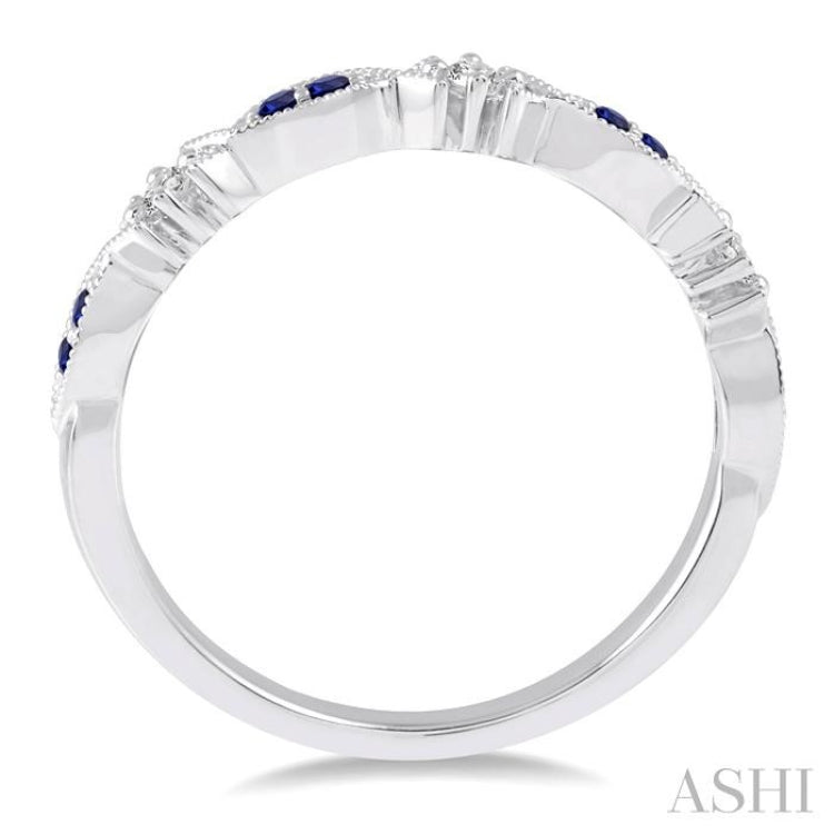 Gemstone & Diamond Wedding Band