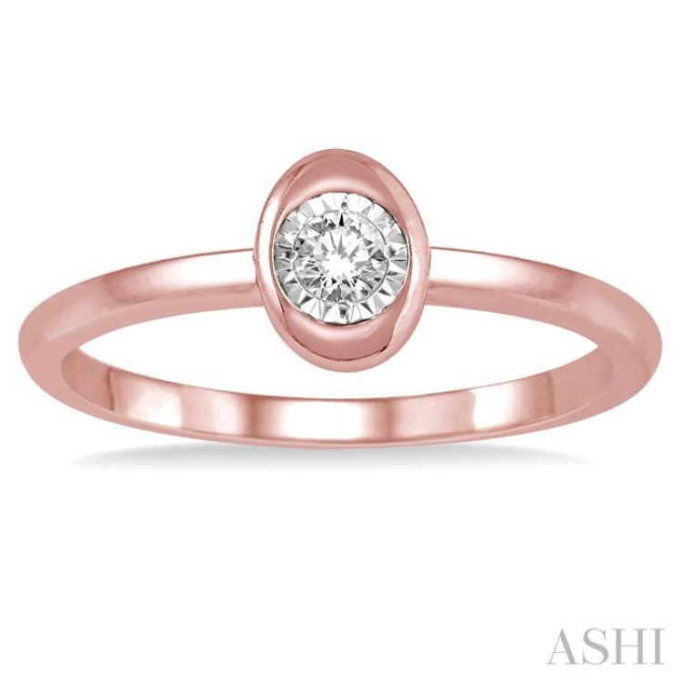 Oval Shape Light Weight Diamond Promise Ring