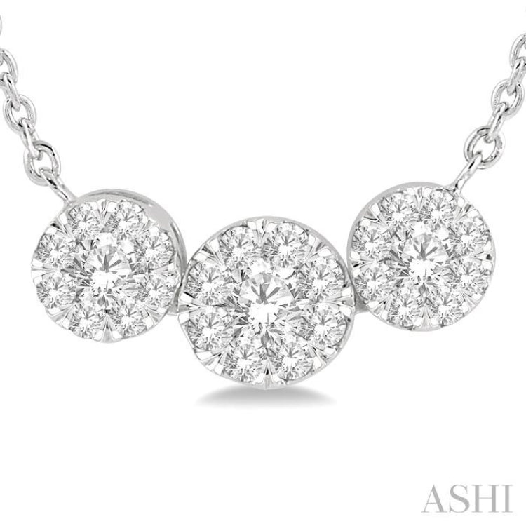 Lovebright Essential Three Stone Diamond Necklace