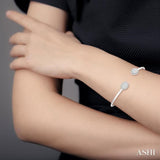 Oval Shape Lovebright Essential Cuff Open Diamond Bangle