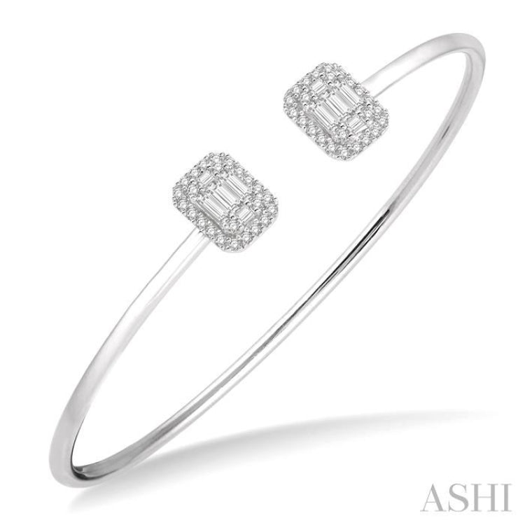 Fusion Diamond Open Cuff Bangle