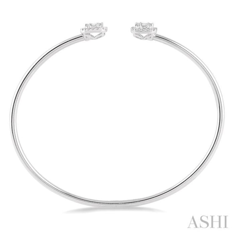Fusion Diamond Open Cuff Bangle