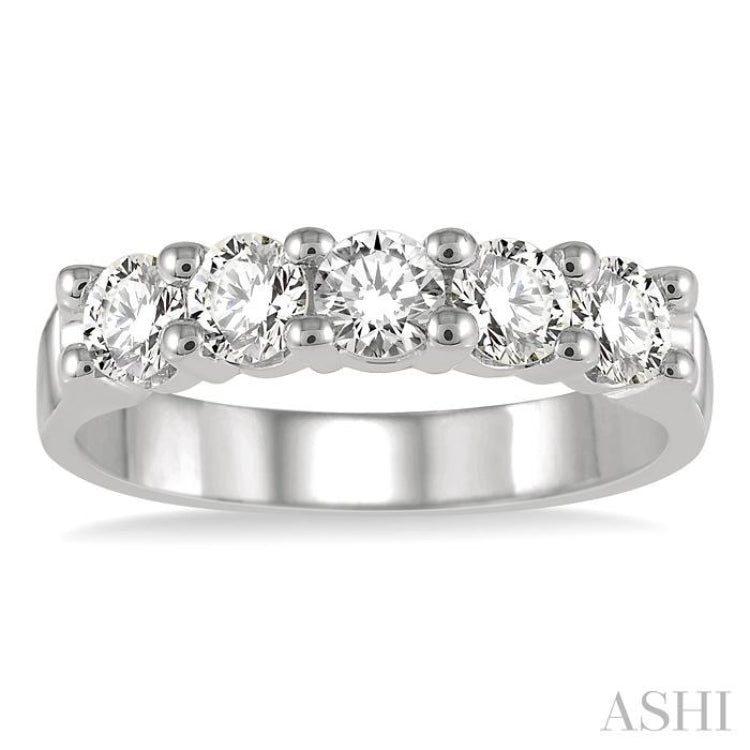 5  Stones Diamond Weeding Band
