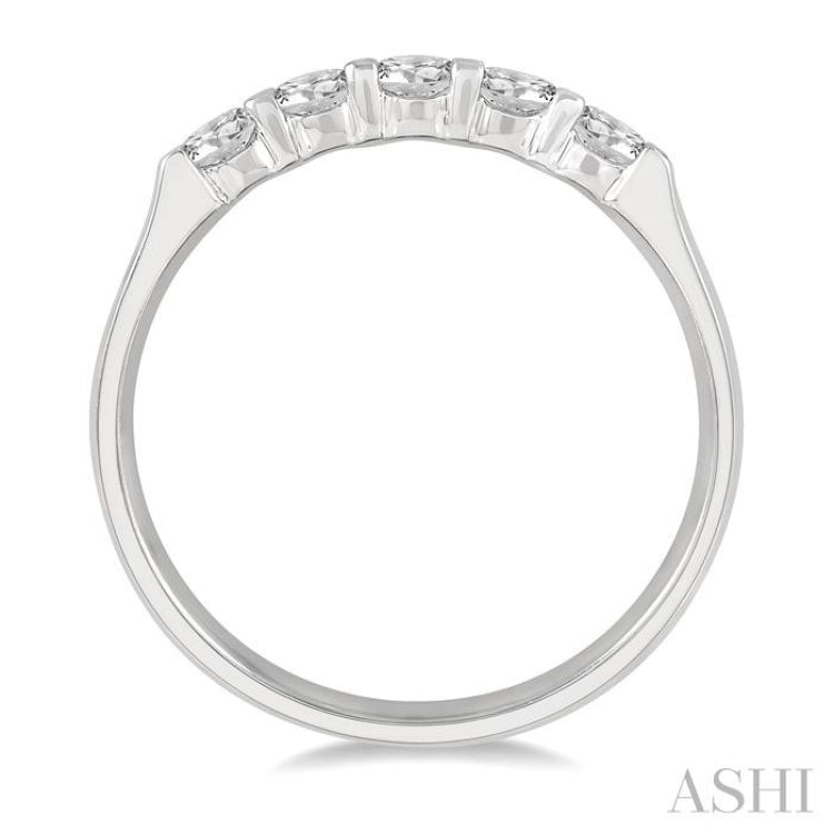 5  Stones Diamond Weeding Band