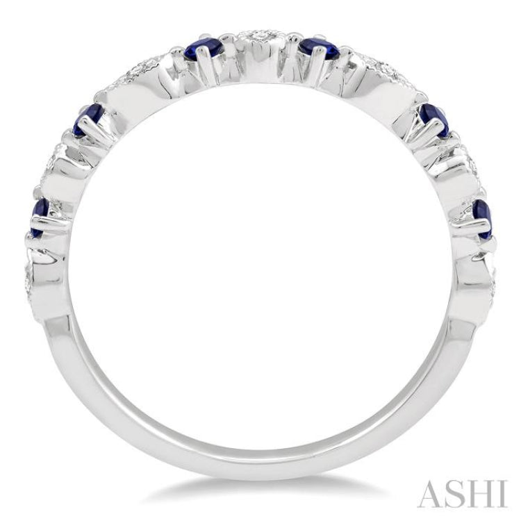 Gemstone & Diamond Wedding Band