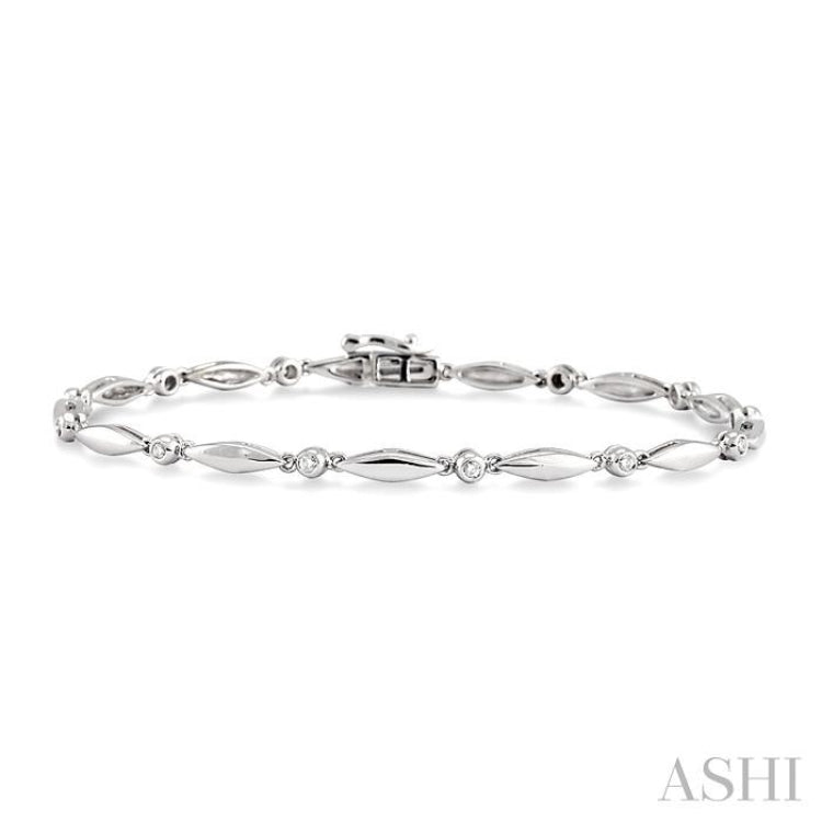 Boat Shape Diamond Bracelet