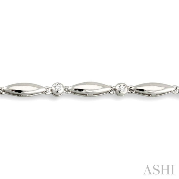 Boat Shape Diamond Bracelet
