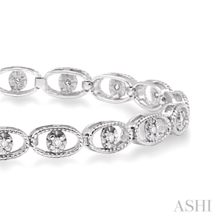 Oval Link Diamond Bracelet