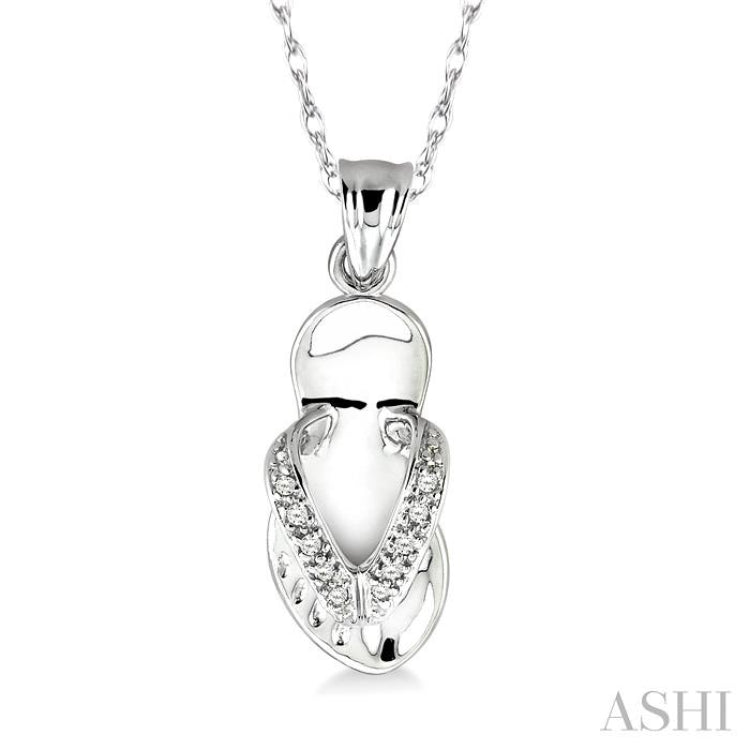 Diamond Flip Flop Pendant