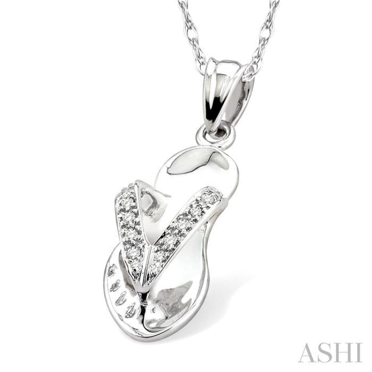 Diamond Flip Flop Pendant