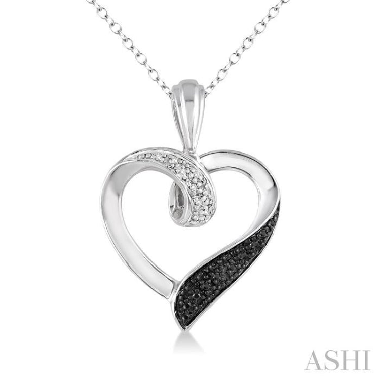 Silver Heart Shape Diamond Fashion Pendant