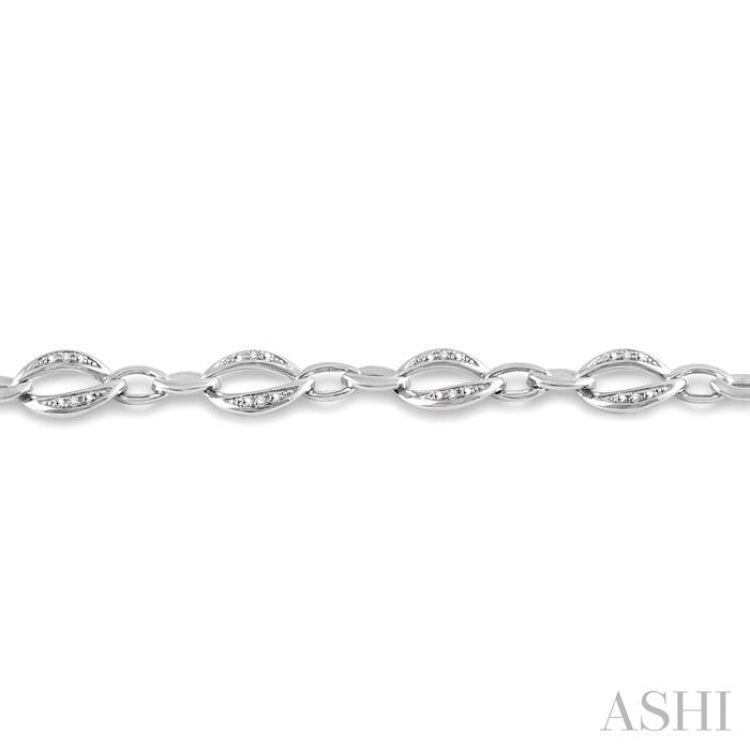 Silver Infinity Shape Diamond Bracelet