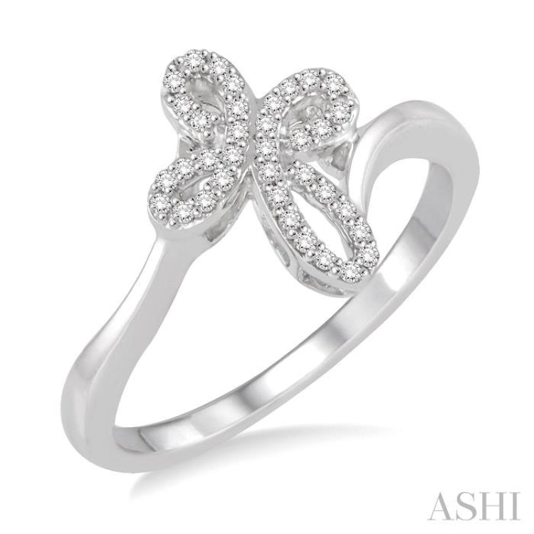 Light Weight Diamond Cross Fashion Ring