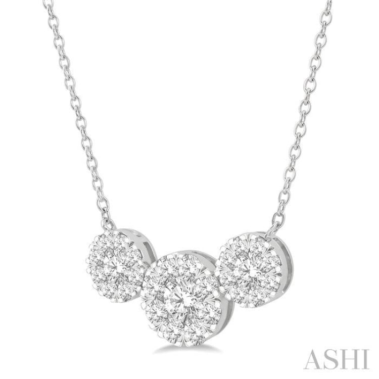 Lovebright Essential Three Stone Diamond Necklace