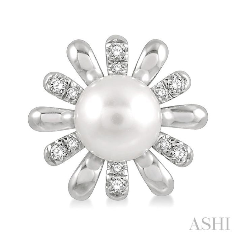 Pearl & Diamond Earrings