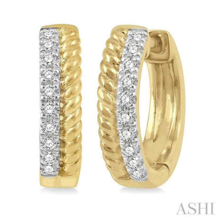 Diamond Rope Petite Huggie Earrings