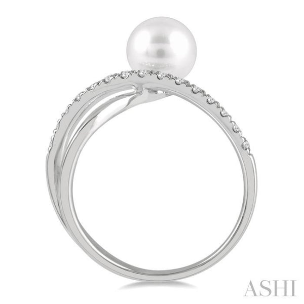 Pearl & Diamond Ring - 56158WFADFGWPWG – Charleston Pearl & Diamond Ring - 56158WFADFGWPWG – Charleston
