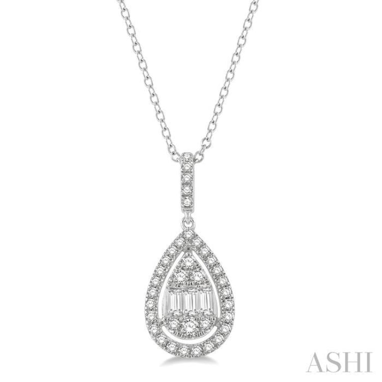 Pear Shape Fusion Diamond Pendant