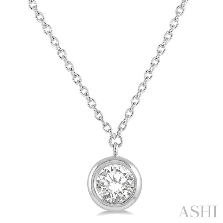 Bezel-Set Diamond Necklace