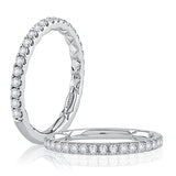Modern Meets Vintage Delicate Quilted Anniversary Band