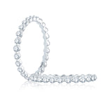 Round and Marquise Shape Diamond Half Way Anniversary Band